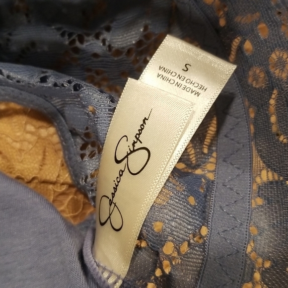 💕JESSICA SIMPSON💕 2 Pack Lace Bralettes ~ Blue & Nude/Tan Small S NWT - Picture 11 of 13
